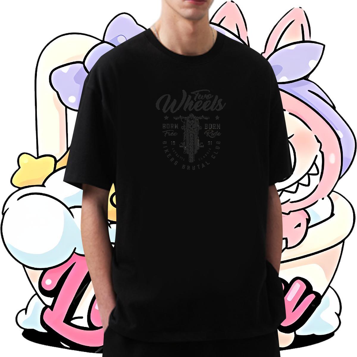 TOP Quality T Shirts Men 230g 100% Cotton skull Spring Summer Custom Cartoon Breathable Tshirt for Man Woman Classic Tees Shirts
