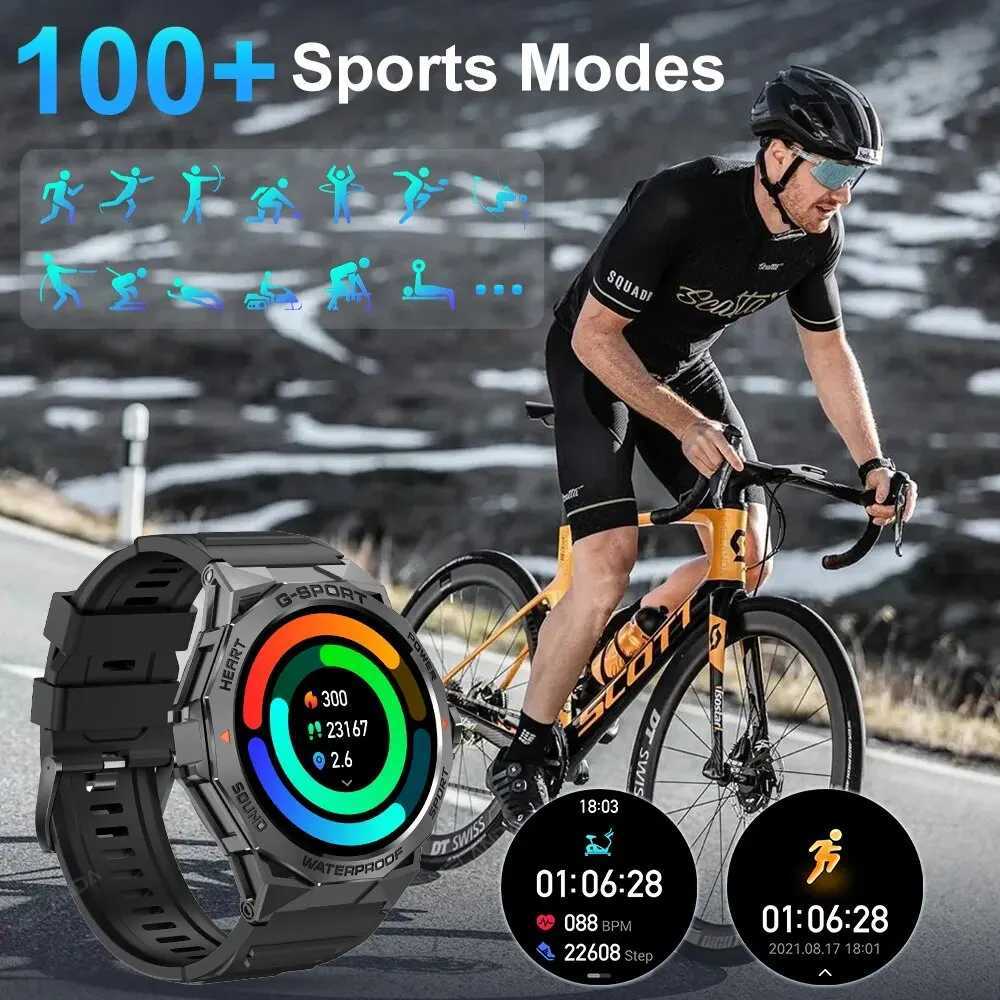 MELANDA 1.43 AMOLED HD Bluetooth Call Smart Watch Men Sports Fitness IP68 Waterproof Steel Smartwatch for Android IOS K62 M240824
