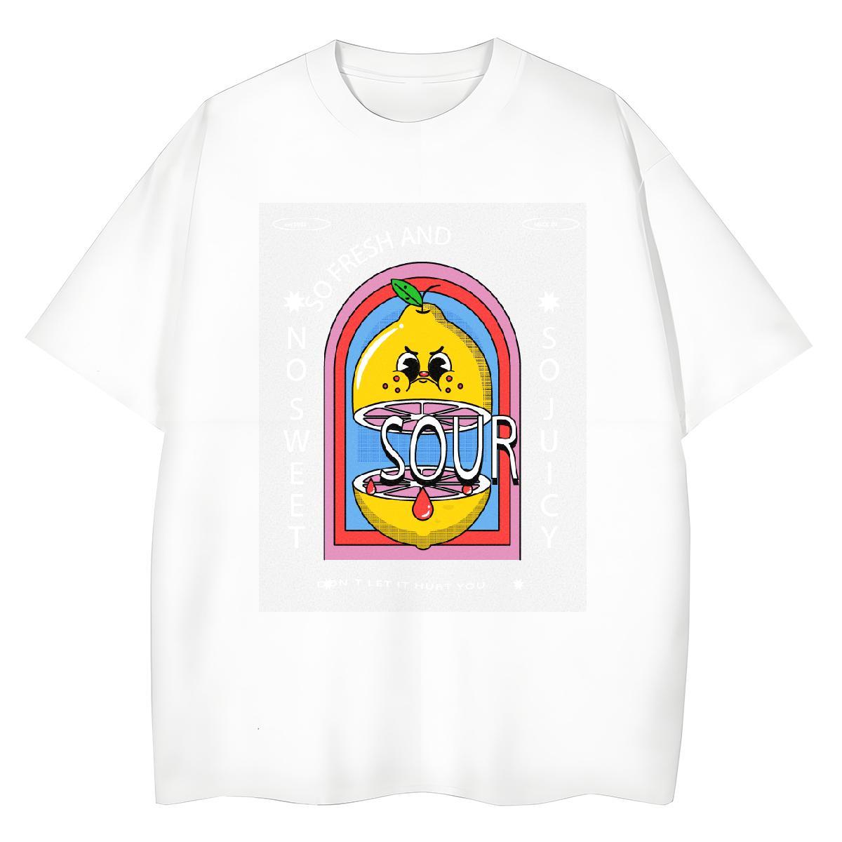 Free Shipping Tshirt for Man Woman 100% Cotton 230g sour Hip Hop Street T Shirts Women Short Sleeve O-Neck DIY Logo Tees Shirts