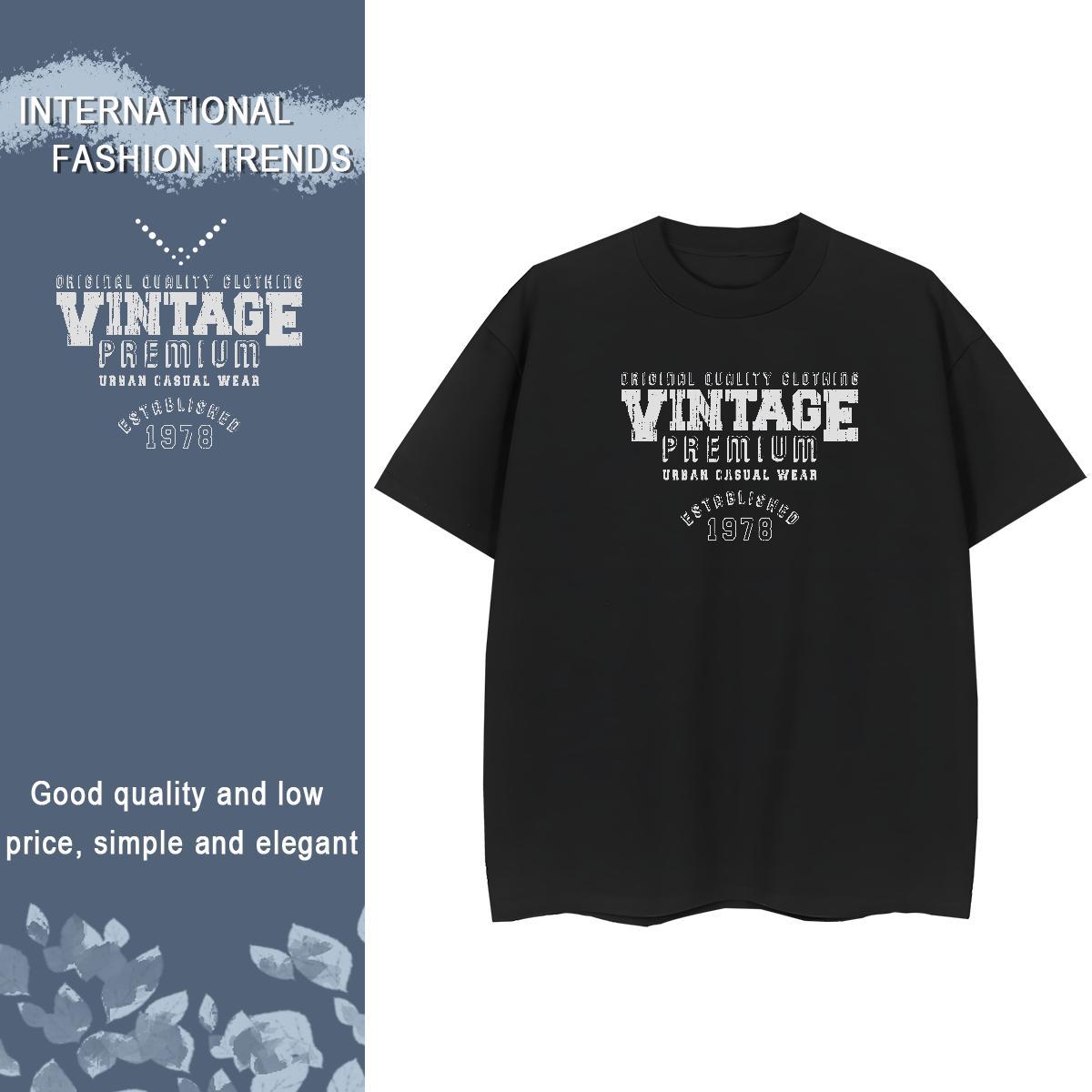 High quality Couples T Shirts 230g Cotton letter Sports Street Wear Woman T Shirts Round Neck Short Sleeve DIY Anime Clothes Shirt