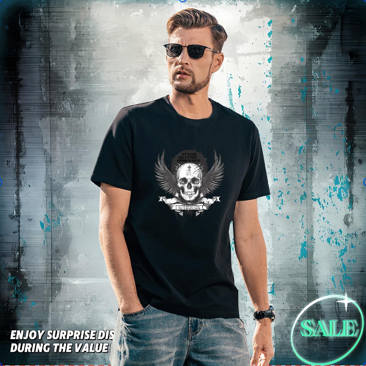Brand T Shirts Men 230g Cotton halloween Outdoor Custom Anime Breathable Soft Men Tees Designer Tops