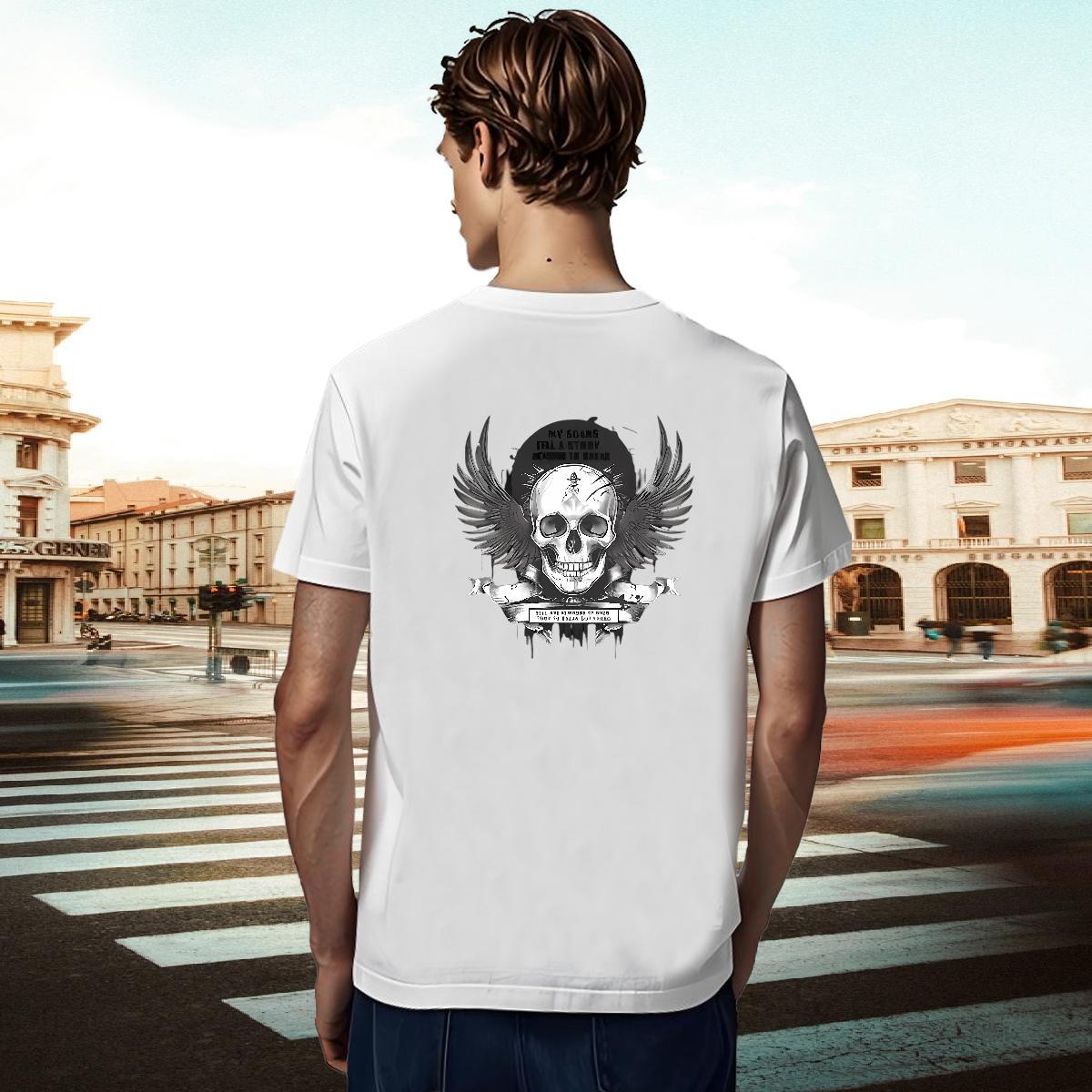 Designer Mens T Shirts 230g Pure Cotton wing Daily Outfit Black Oversized Breathable Short Sleeve Mens Tshirts Fashion Designer Tee Shirt