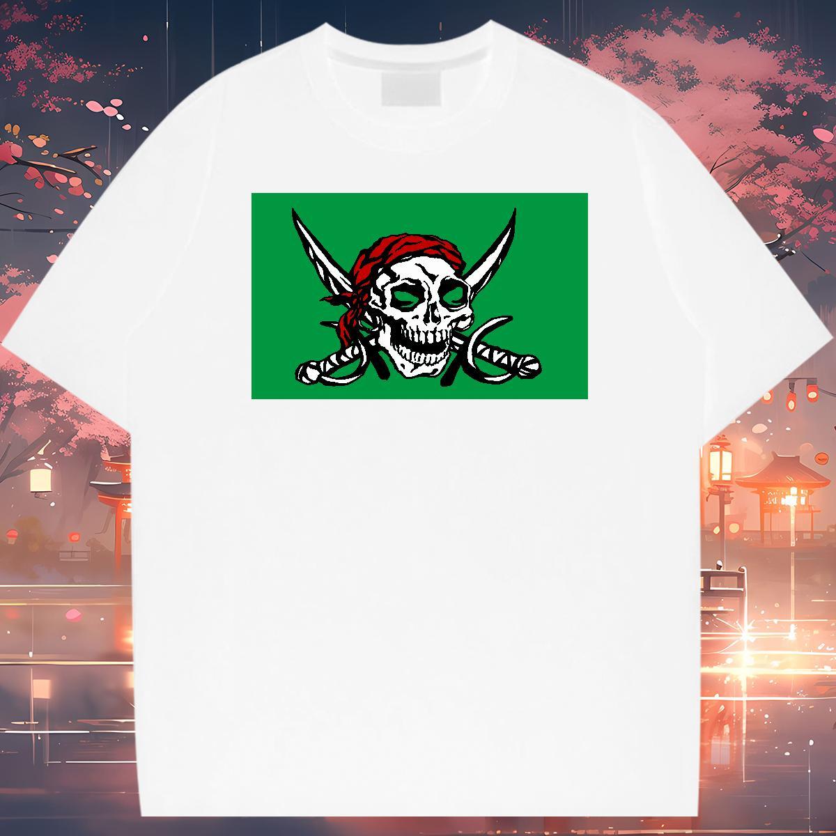 Classic T-Shirts for Men 230g Cotton skull Hip Hop Street Oversized Breathable Crew Neck Men Clothes T-Shirt Fashion Designer Tops Shirt