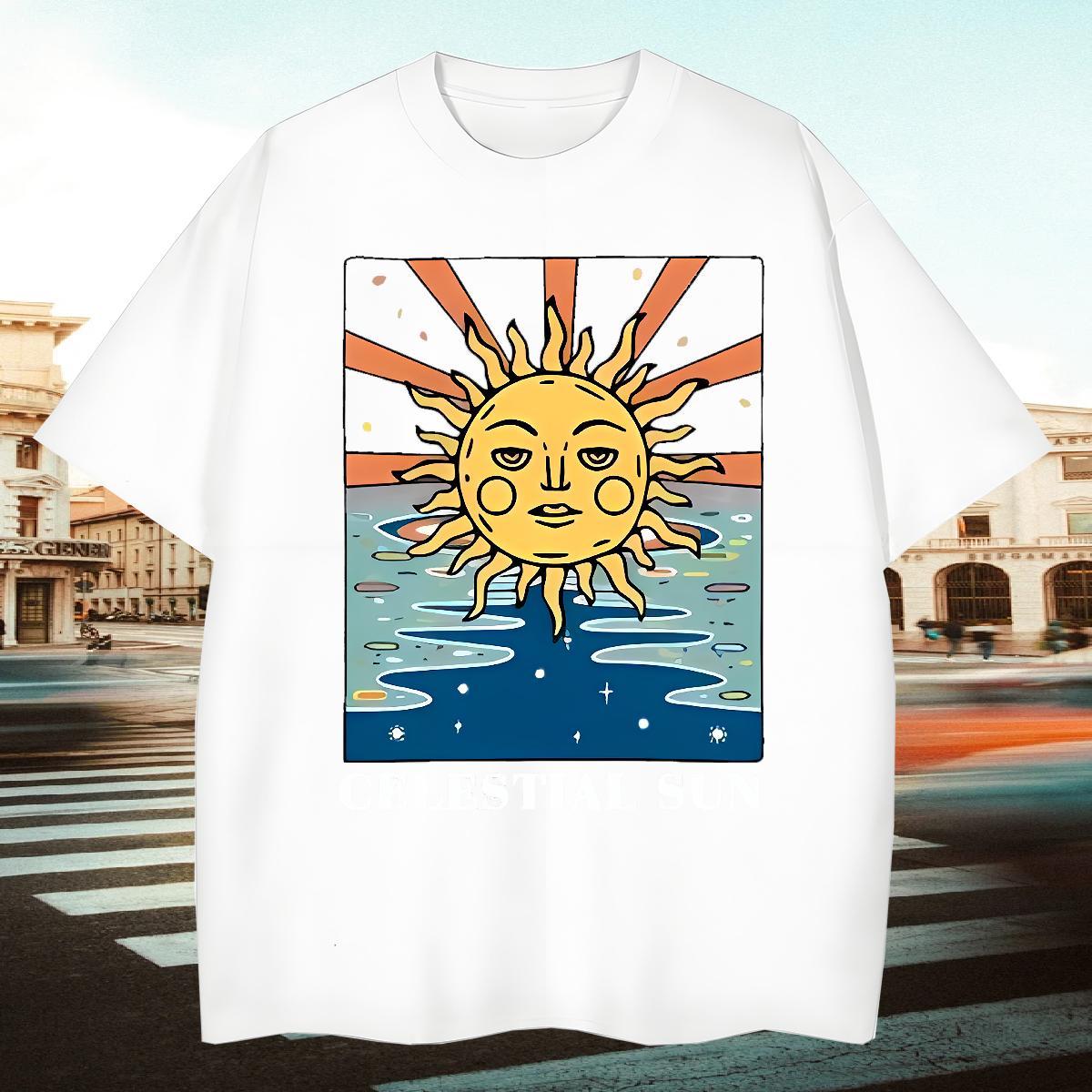 Casual New Tshirt for Man Woman sea Hip Hop 100% Cotton 230g Tops Tees Breathable Crew Neck Unisex Man T Shirts Custom Printing