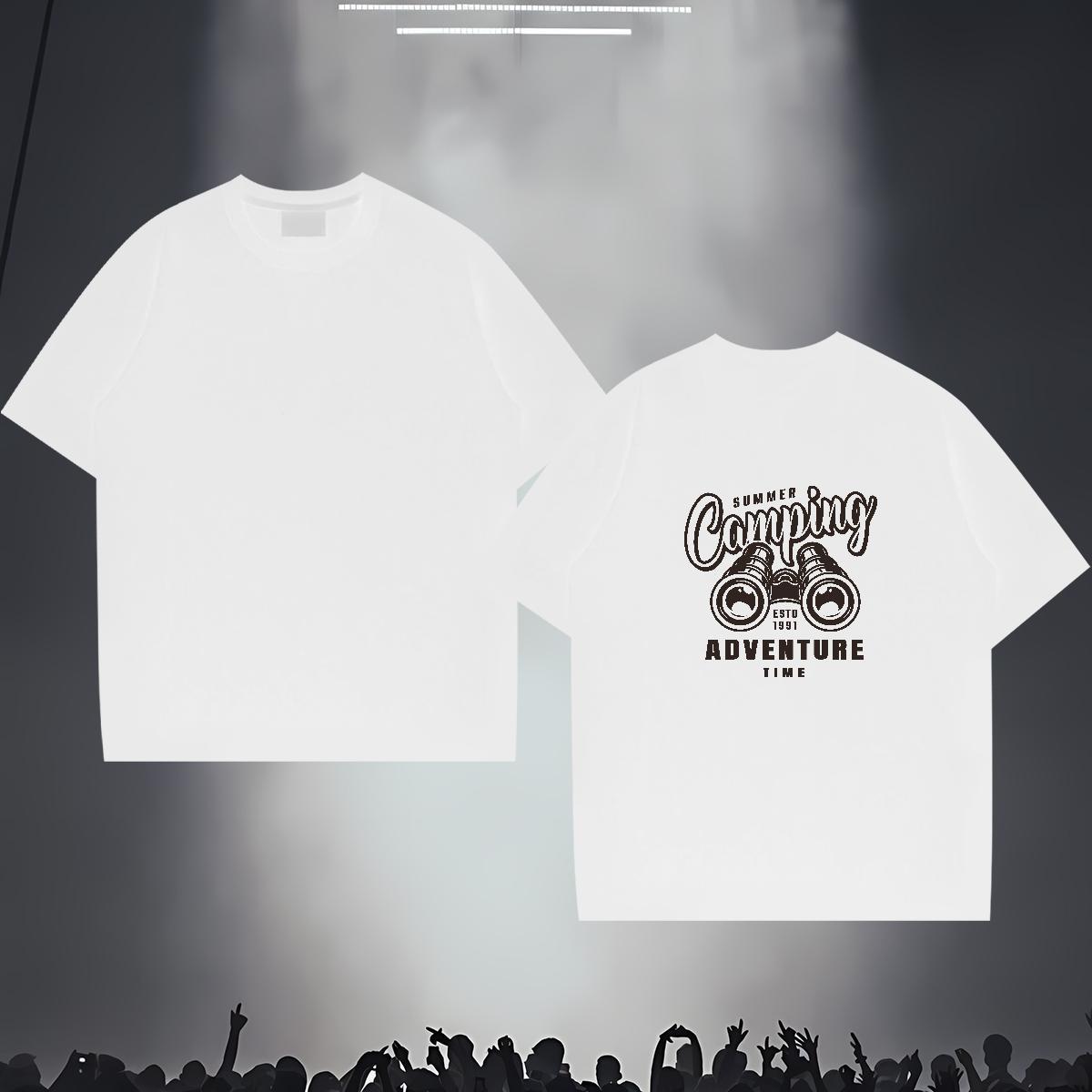 TOP Quality T-Shirts 230g 100% Cotton tool Street Black White Breathable Tshirt for Man Woman New Designer Tops Shirt