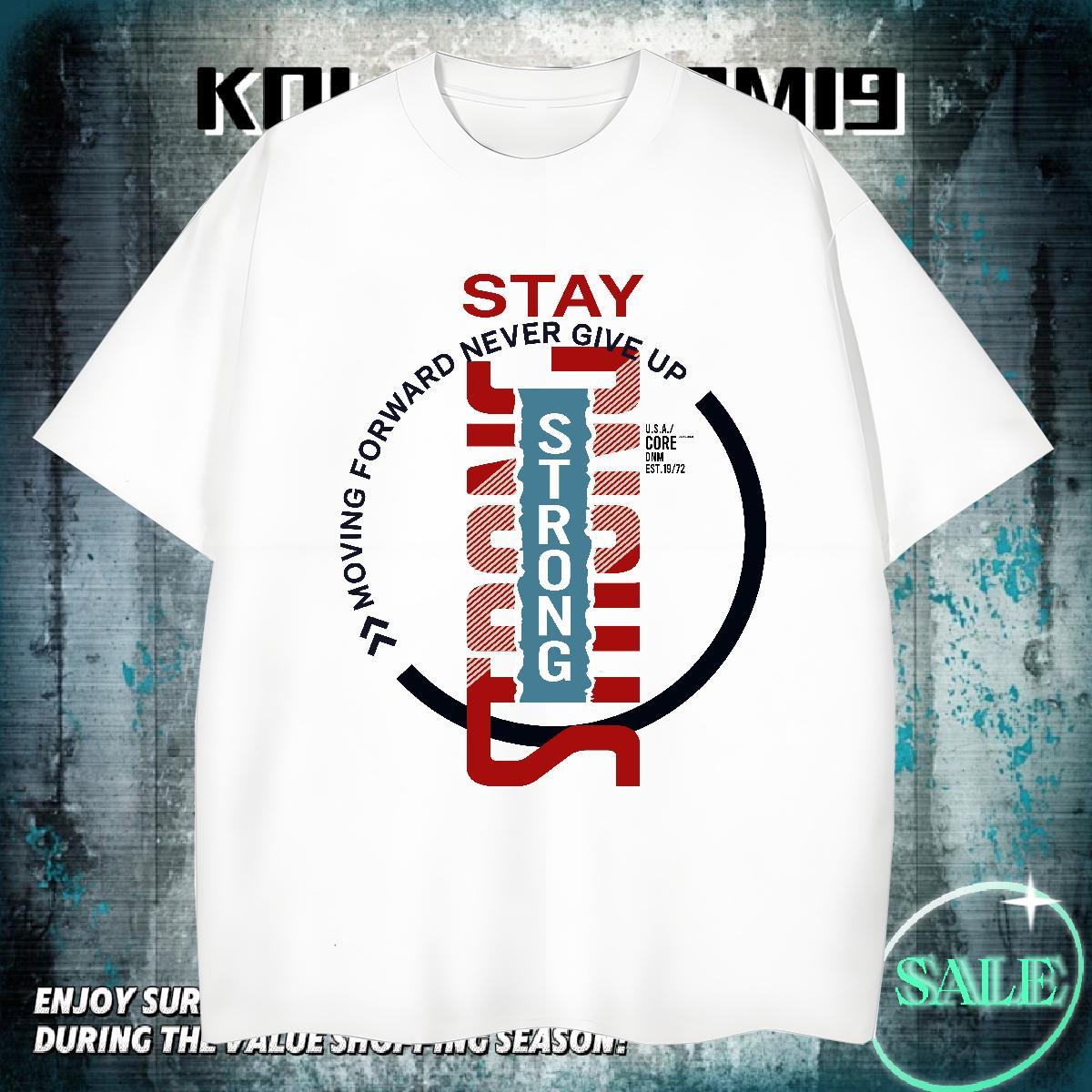 Loose Fit Man T Shirts 100% Cotton 230g letter Summer Casual Custom Printed O Neck Short Sleeves Men Tshirts Fashion Designer Polos