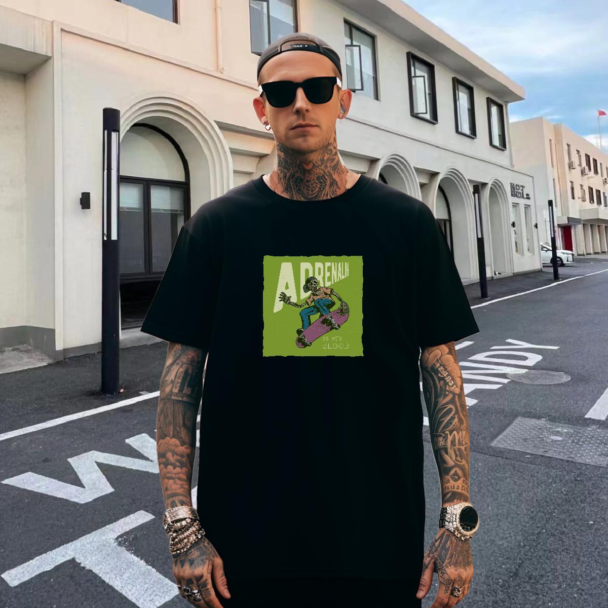High Quality T shirt 230g 100% Cotton skull Hip Hop Plus Size Custom Breathable Soft Couples T Shirts 2024 Designer Clothings