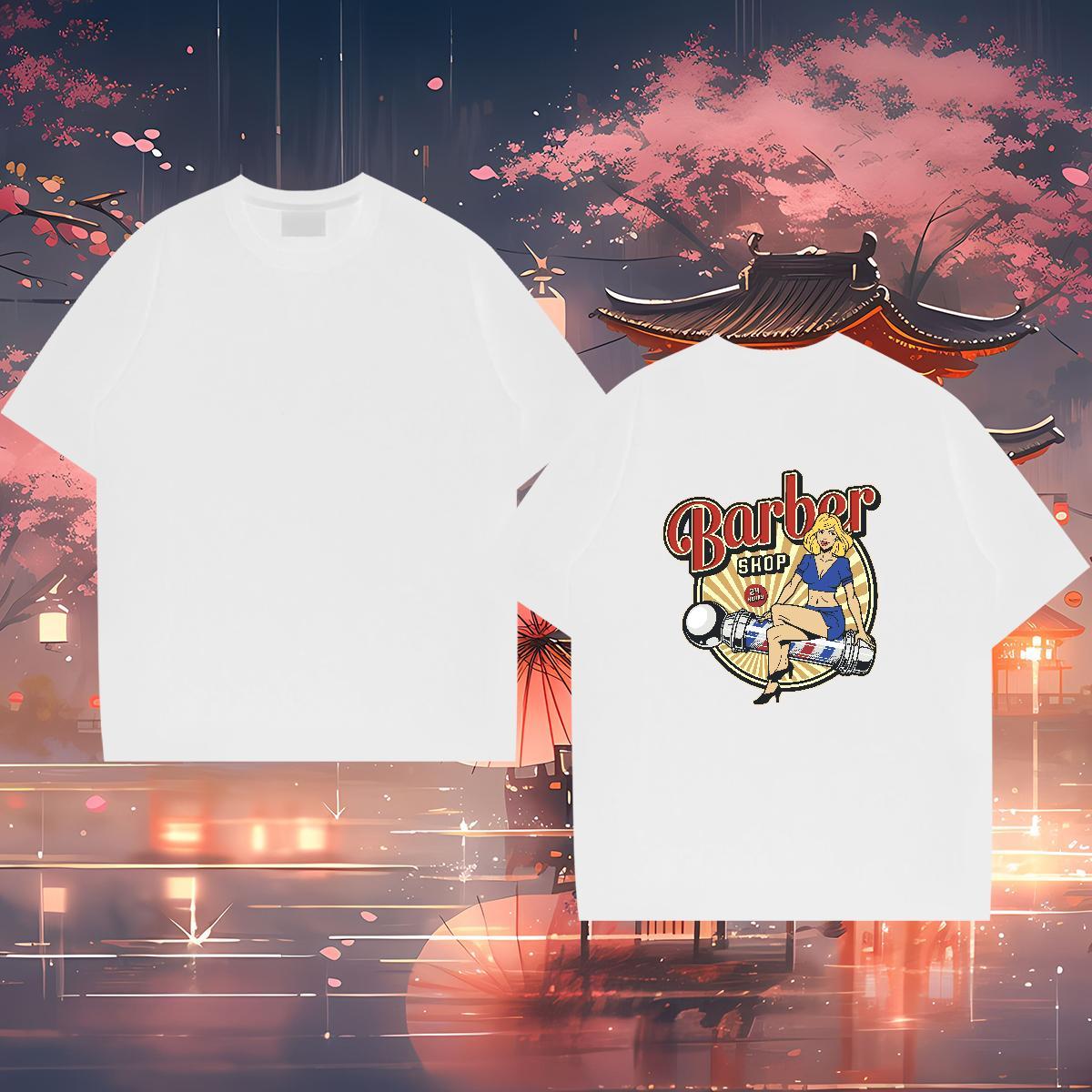 Cool Mens T Shirts 100% Cotton 230g person Summer Casual Plus Size Cartoon Breathable Crew Neck Tshirt for Man Woman Wholesale Tees Shirts