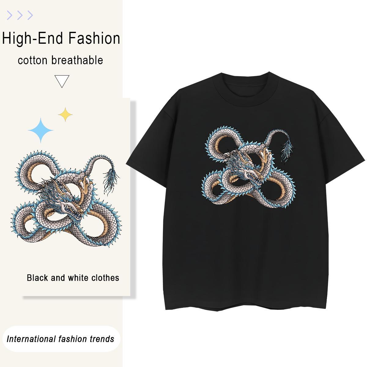 High Quality T-Shirts for Men 100% Cotton 230g ferocity Street wear Hip Hop Custom Big Size Short Sleeve O-Neck Couples T Shirts New Arrival Polos