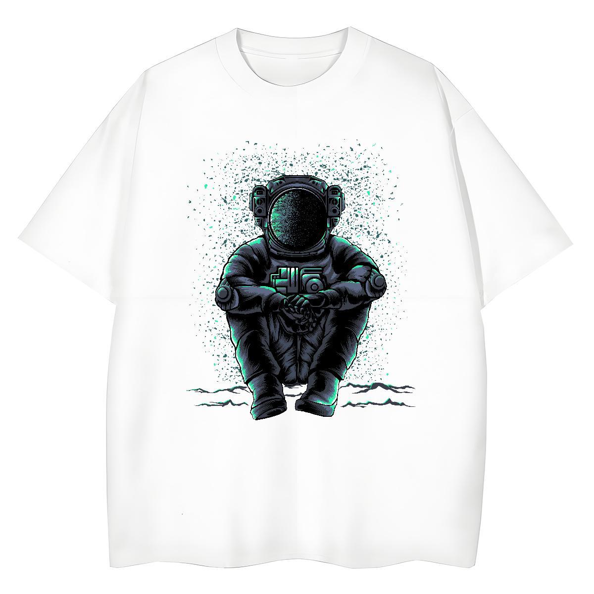 Designer Nice Women Tshirts 100% Cotton 230g spaceman Sports Street Wear T Shirt For Woman Breathable Crew Neck Graphic Tops Shirt