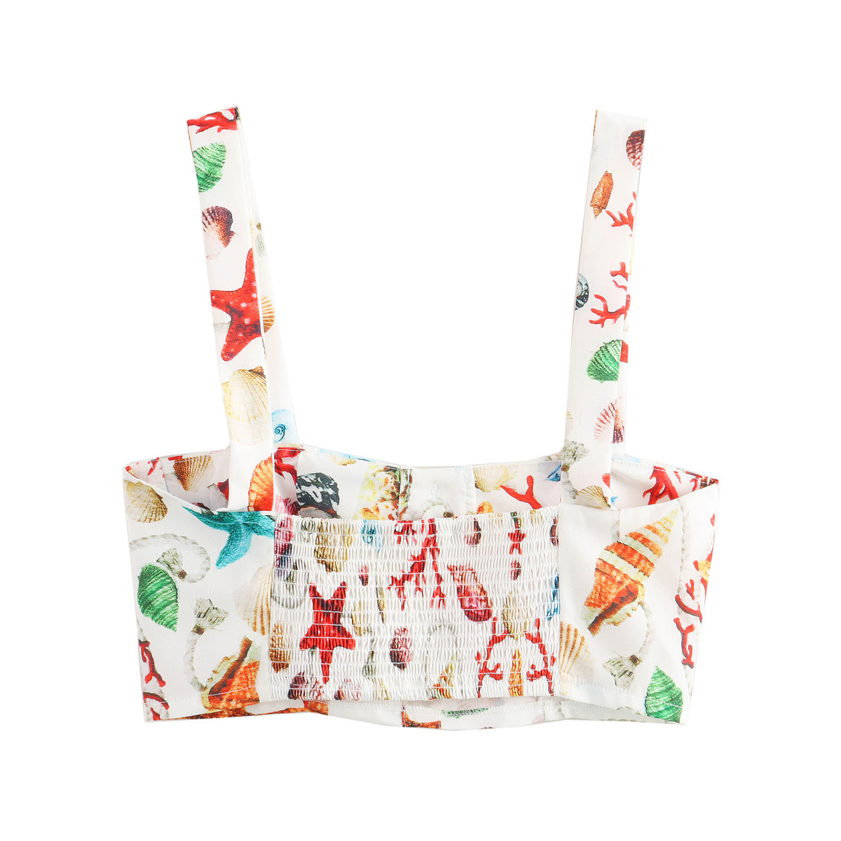 Womens Summer Printed Camisole Top+skirt Set