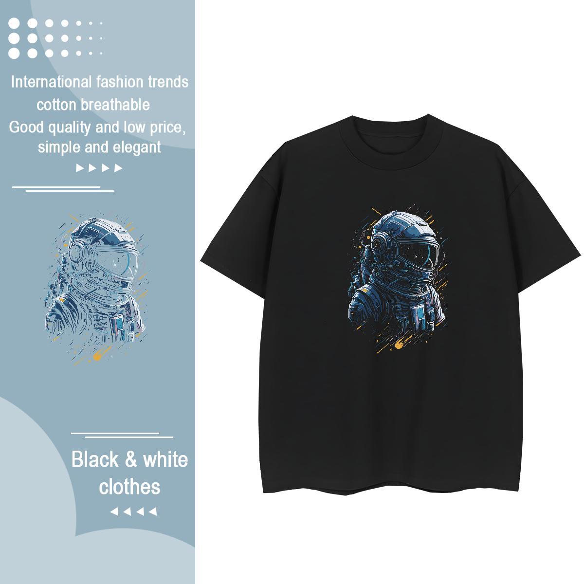 Loose fit Women Tshirts 230g 100% Cotton universe Hip Hop T Shirts Women O-Neck Short Sleeve Customized Wear