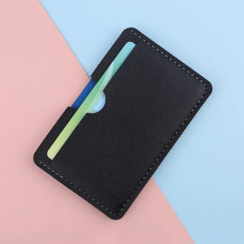 3 Card Slots Ultra-thin ID Credit Card Holder Card Wallet PU Leather Drivers License Cover Bank Cards Case Student Meal Wallet 240824