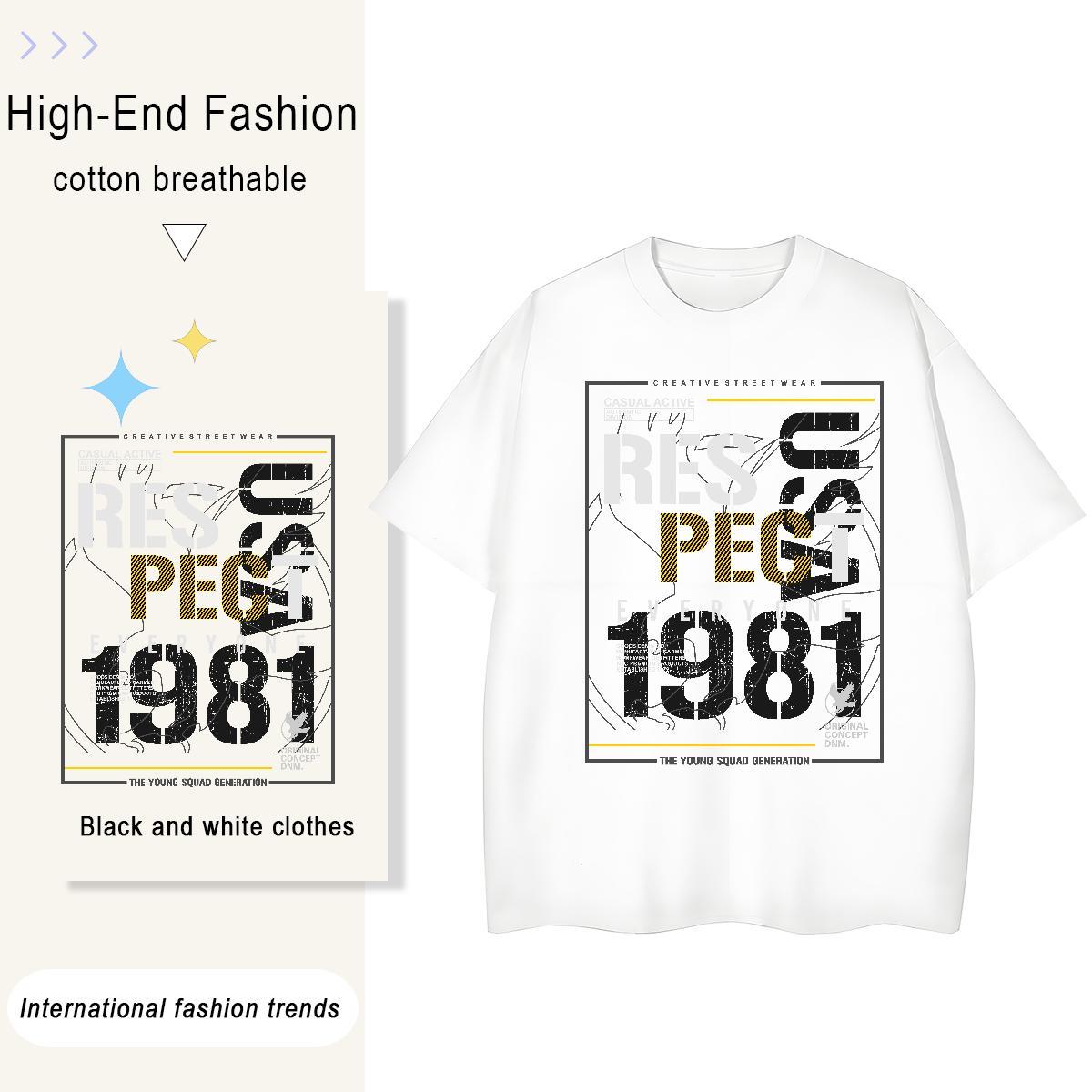 Lady Womens Tshirts 230g 100% Cotton letter Hip Hop Womens T Shirts Crew Neck Breathable Graphic Top Shirts