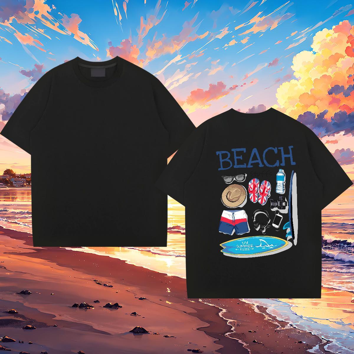 Unisex Men T Shirts 230g 100% Cotton letter Daily Wear Asian Size Breathable Crew Neck Men Tshirts DIY Customized Polos
