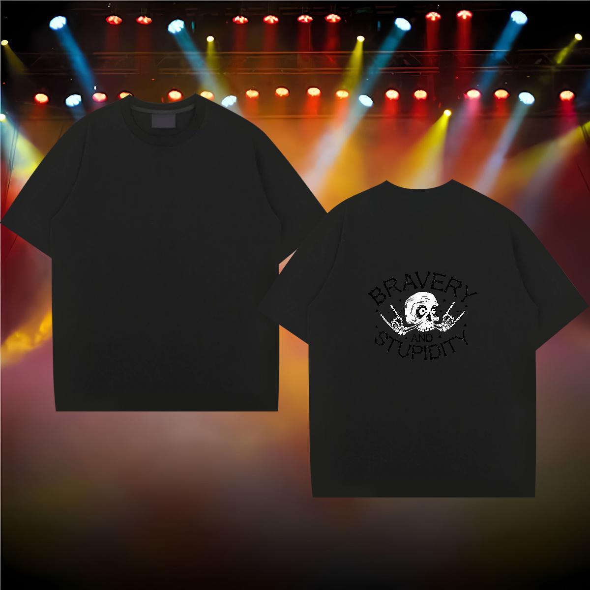 Loose Fit Mens T Shirts 230g Cotton logo Daily Outfit Oversized 4XL Breathable Crew Neck Couples T Shirts 2024 New Wear