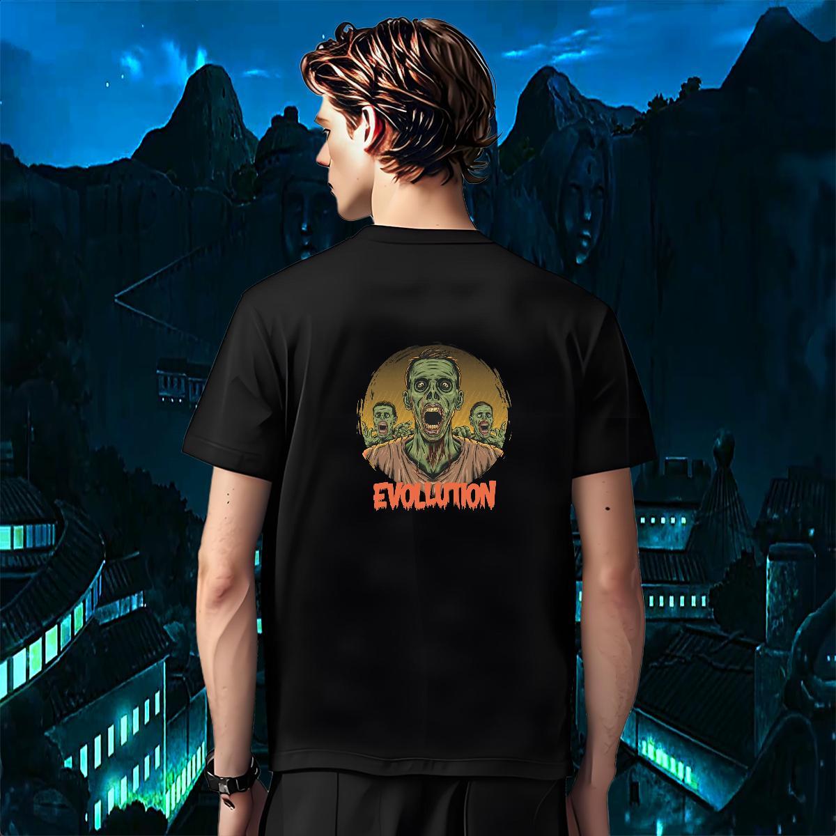 Loose Mens T Shirts 230g Pure Cotton skull Sport DIY Printed Crew Neck Breathable Couples T Shirts Brand Tee Shirt