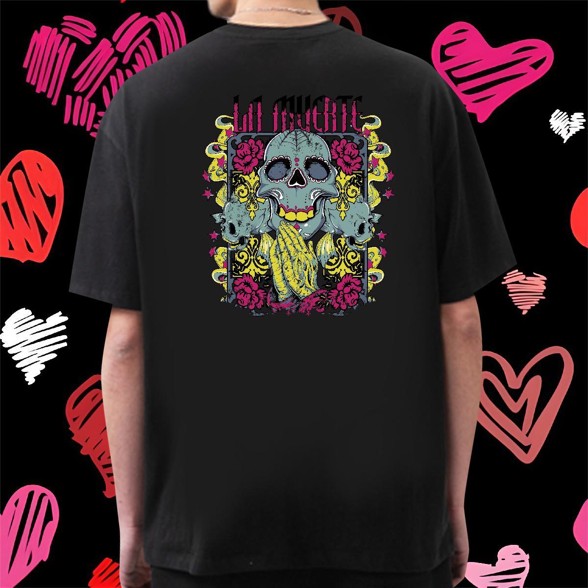 Loose Fit T-Shirts 230g 100% Cotton skull Street Casual Custom Print Plus Size Short Sleeve Soft Mens Tshirts Designer Fashion Tee Shirt