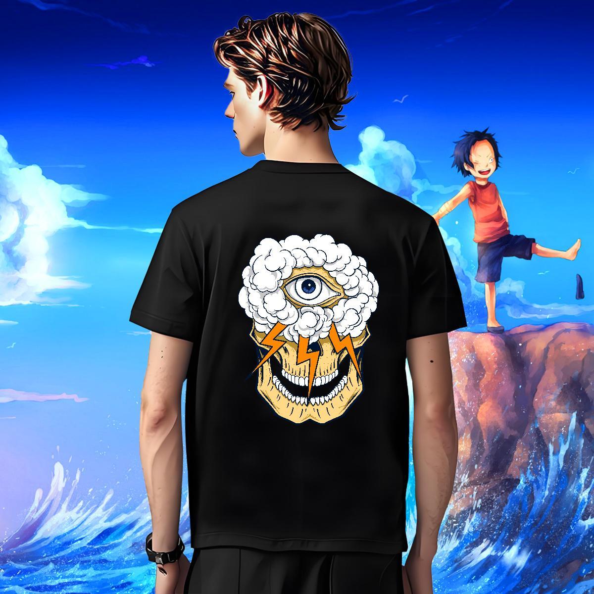 Unisex Man T Shirts 230g Cotton skull Spring Summer Skull Short Sleeve Soft Couples T Shirts Customized Clothes