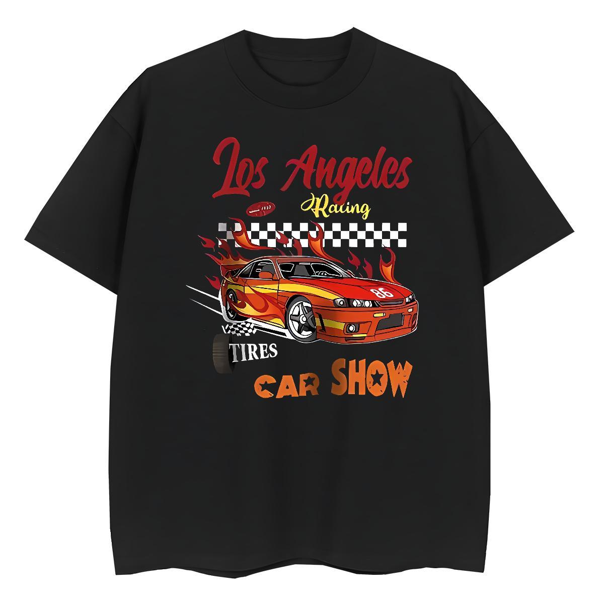 Free Shipping Tshirts car Daily Outfit 230g 100% Cotton Tops Tees Pure Cotton High Quality Mens T Shirts Plus Size Custom