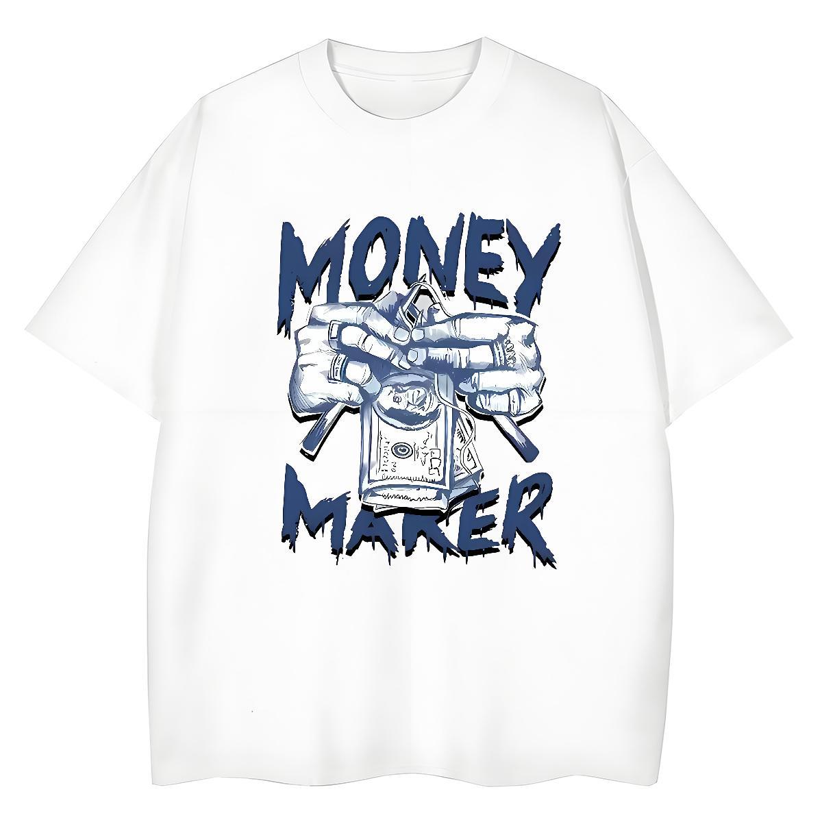 Loose Fit T Shirts Men 100% Cotton 230g hands Daily Wear Plus Size Cartoon Short Sleeve O-Neck Men Clothes T-Shirt 2024 DIY Tees