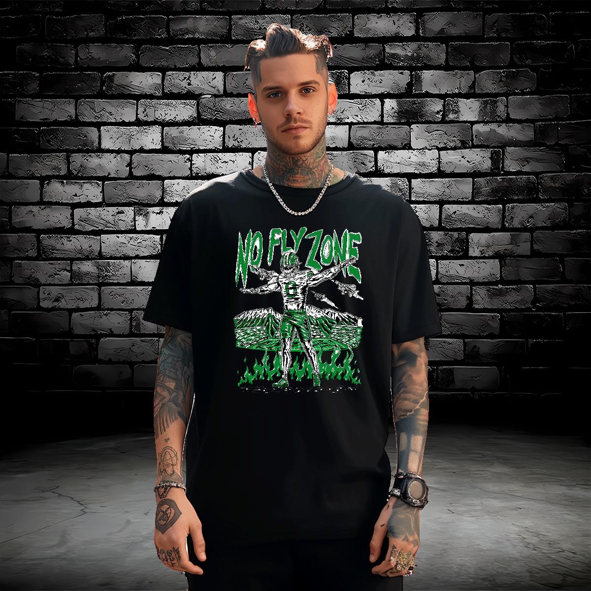 Loose T shirt 100% Cotton 230g skull High Street Hip Hop Custom Print Oversized Breathable Crew Neck Men Clothes T-Shirt New Designer Tops
