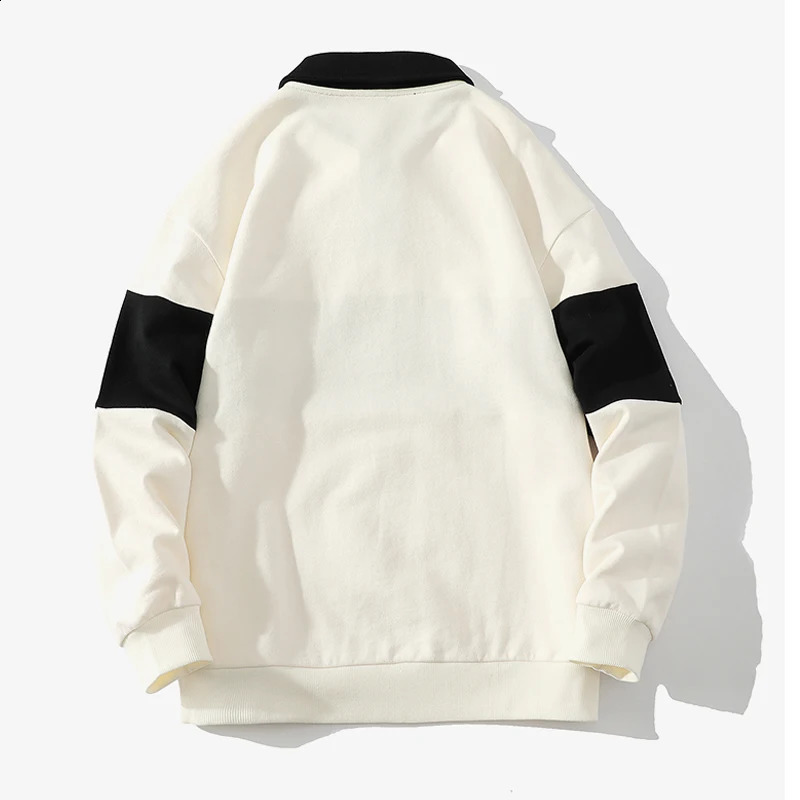 Autumn Mens Polo T Shirt Hoodie Casual Korean Fashion Youth Long Sleeved Golf T-shirt with Polo Collar Men Clothing Shirts 240824