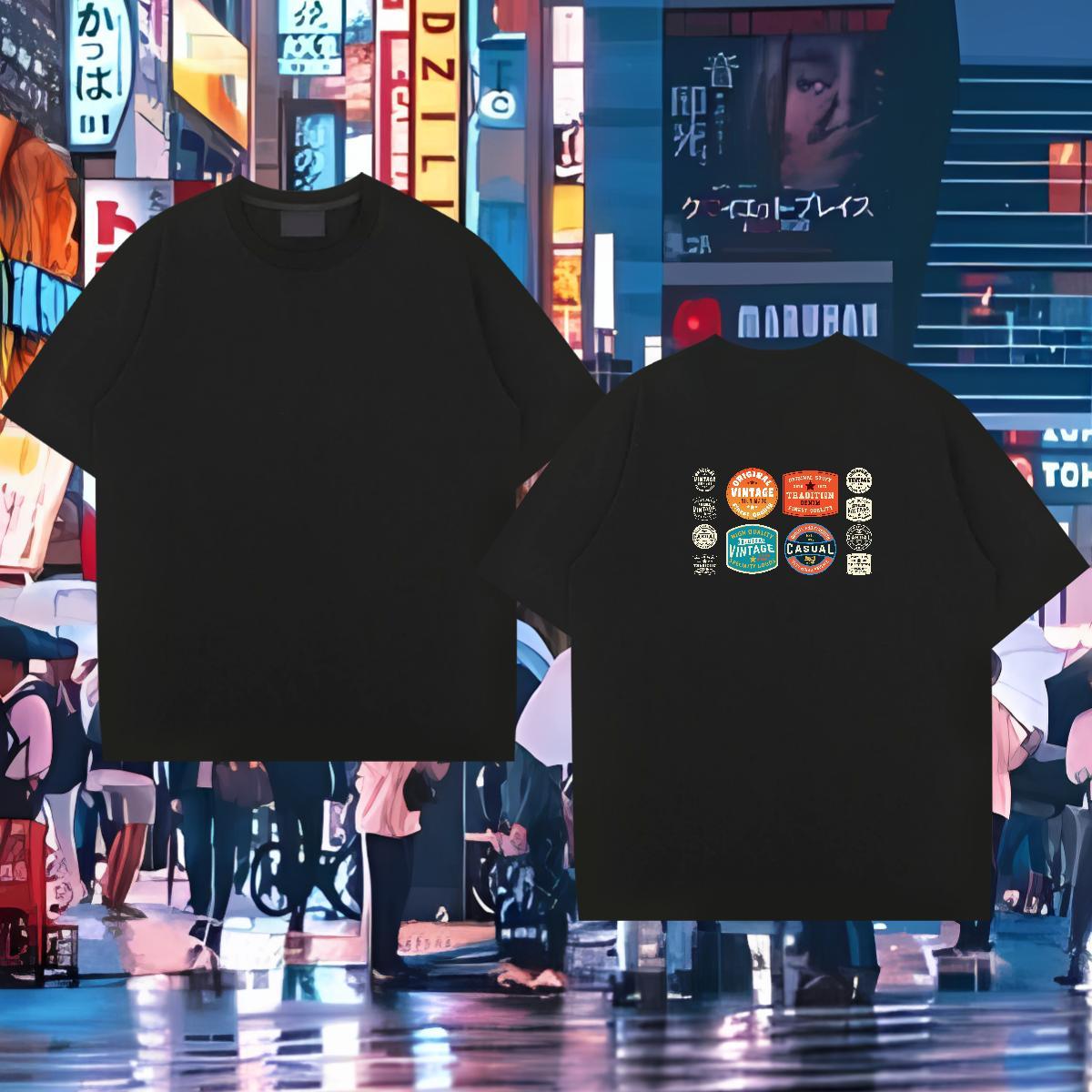 Cool Men T Shirts 230g 100% Cotton letter Anime Printing Street Custom Printing O Neck Short Sleeves Tshirt for Man Woman Stylist Top Tees