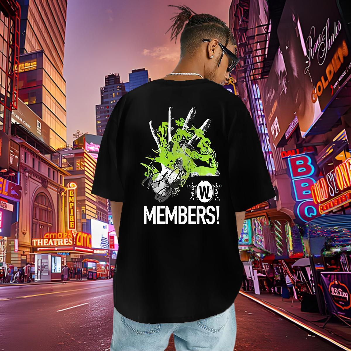 Loose Fit Mens T Shirts 230g Cotton letter Outdoor DIY Anime Short Sleeve Soft Men Tees Classic Casual Tops Tees
