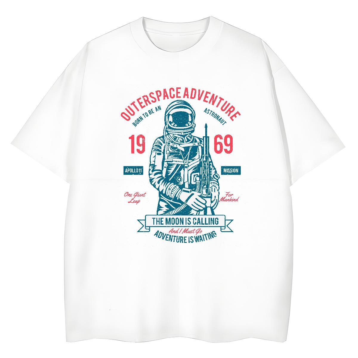 Free Shipping Women Tees 230g 100% Cotton planet High Street Hip Hop Womens T Shirts Short sleeve Soft Cartoon Anime Clothings