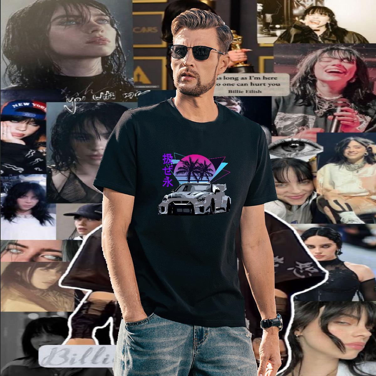 Classic T shirt 230g Cotton car Sport Anime O Neck Short Sleeves Mens Tshirts New Arrival Tops