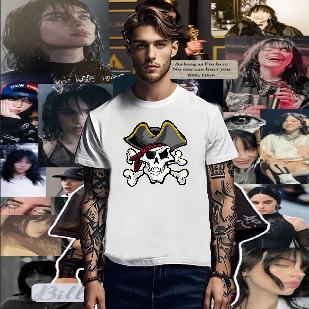 Soft T-Shirts for Men 230g Pure Cotton monster Hip Hop Street Plus Size Cartoon Breathable Crew Neck Men Tees Wholesale Tops Shirt