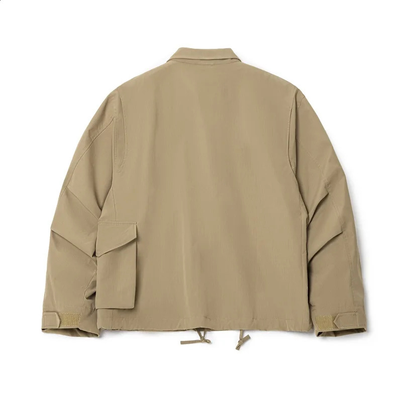 Maden Workwear American Vintage M65 Jacket Multi Pocket Lapel Amekaji Loose Coats Autumn Khaki Mens Clothing Tops 240824