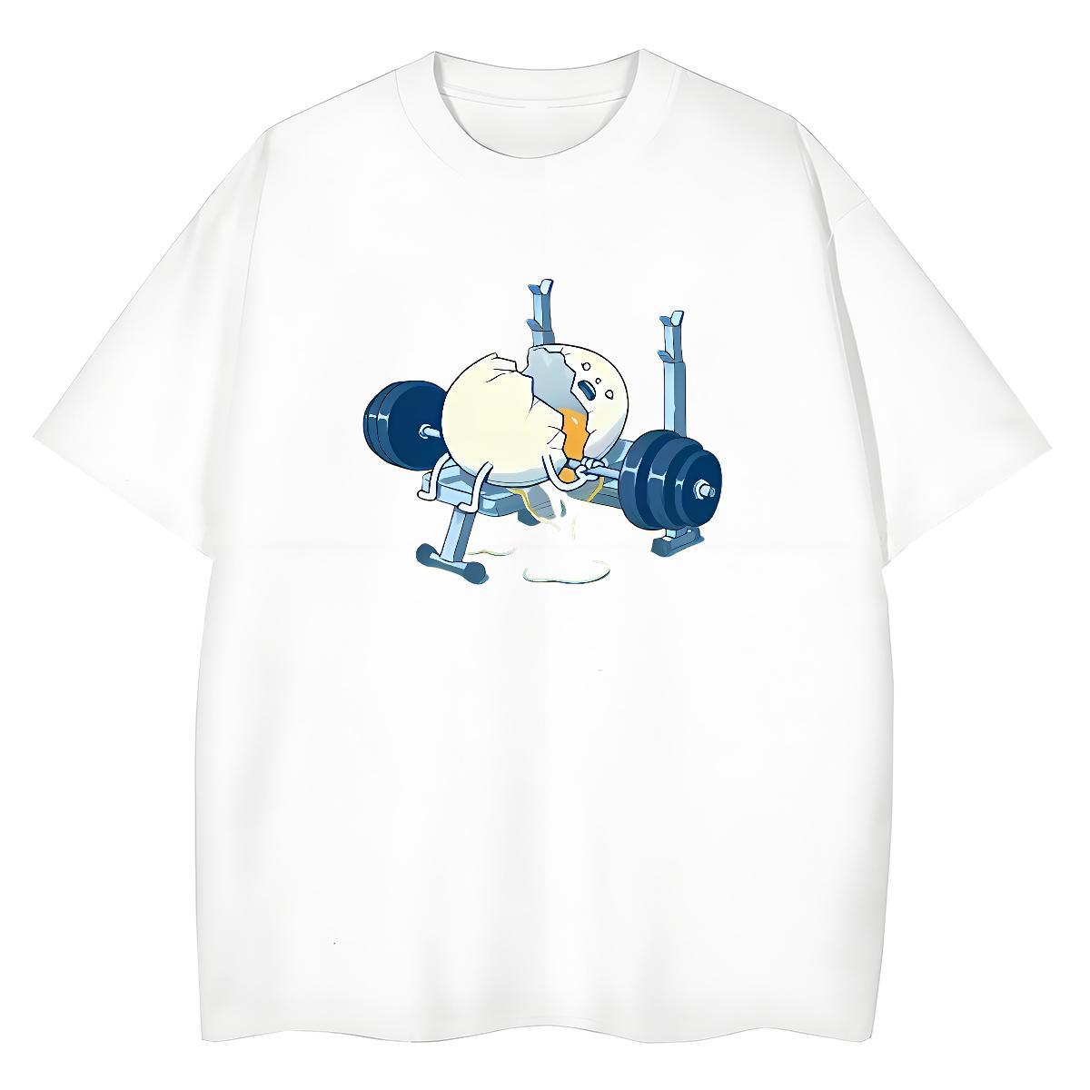 Popular Women Tees 100% Cotton 230g egg High Street Hip Hop T-Shirts for Women Breathable Crew Neck DIY Printed Clothings