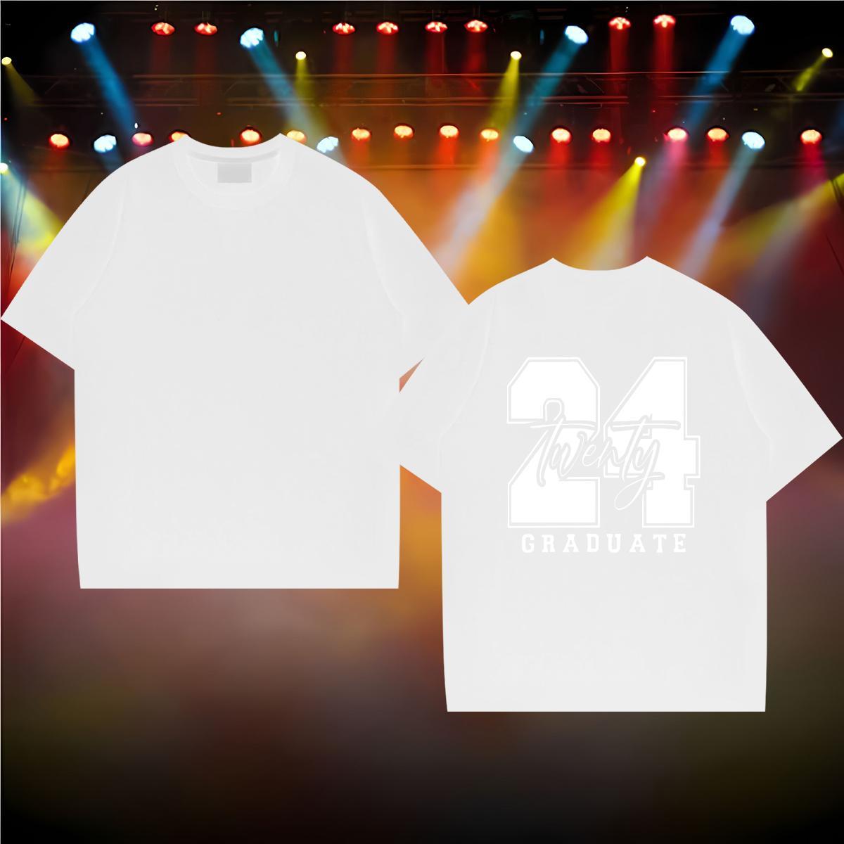 Wholesale T Shirt For Man 230g 100% Cotton letter Spring Summer Custom Big Size Round Neck Short Sleeve Tshirt for Man Woman 2024 New Tees