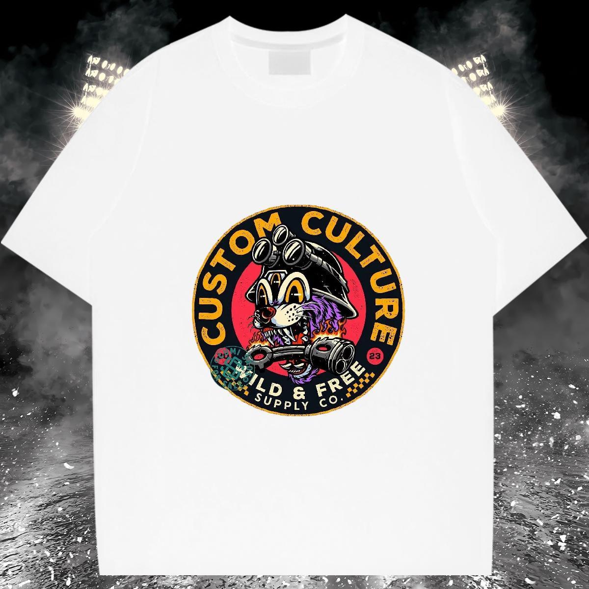 High Quality T-Shirts for Men 230g Pure Cotton skull Daily Wear DIY Breathable Soft Men Tshirts Classic Casual Tees