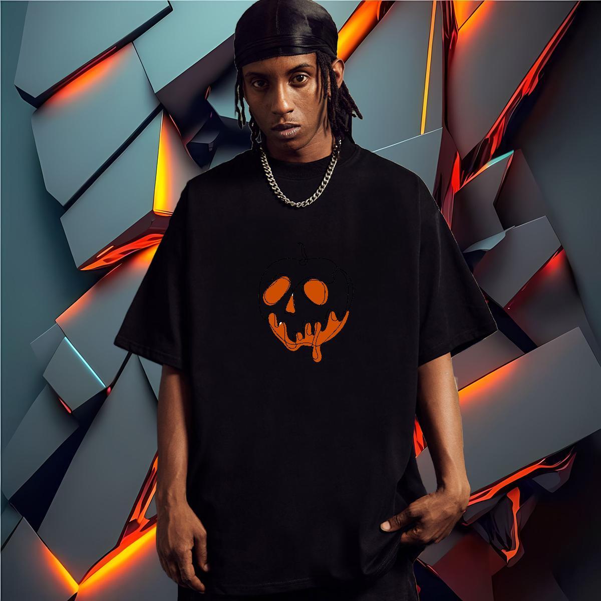 Unisex T shirt 230g Cotton skull Outdoor Custom Big Size Round Neck Short Sleeve Tshirts Fashion Design Tops