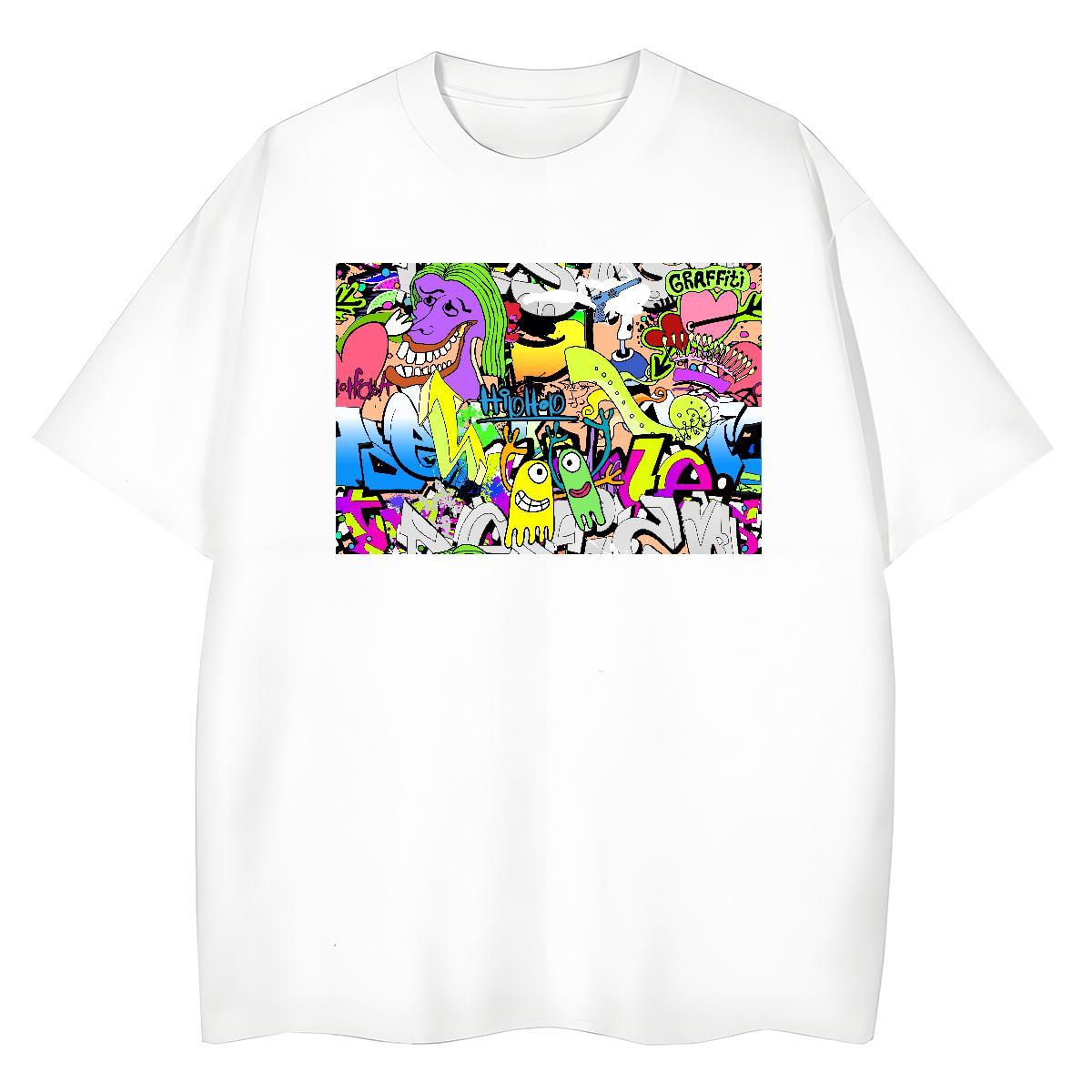 Brand Women Tshirts 230g Pure Cotton icon High Street Hip Hop T-Shirts Breathable Crew Neck Custom Printed Tees Shirts