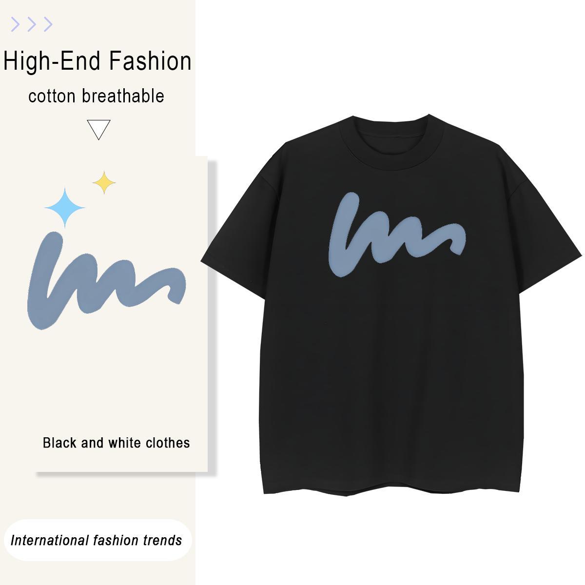 High quality Lady T shirt 230g Cotton icon Street Wear T-Shirts Breathable Crew Neck Custom Print Plus Size Clothes