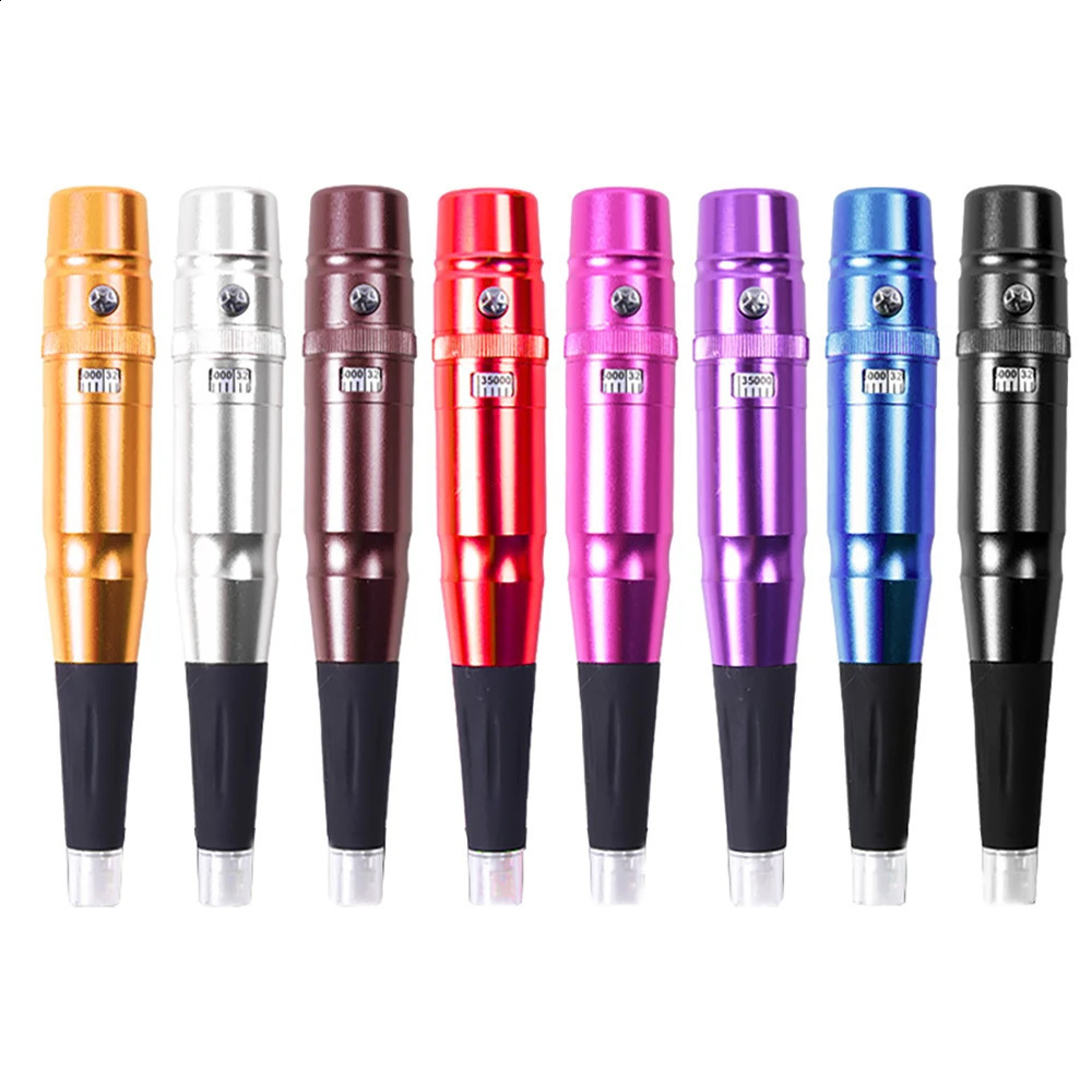 anent Makeup Machine Rotating Tattoo Machine Pen Half PMU Pen Eyebrow and Lip Perforation Gun Tattoo Bead Supplies Kit 240823