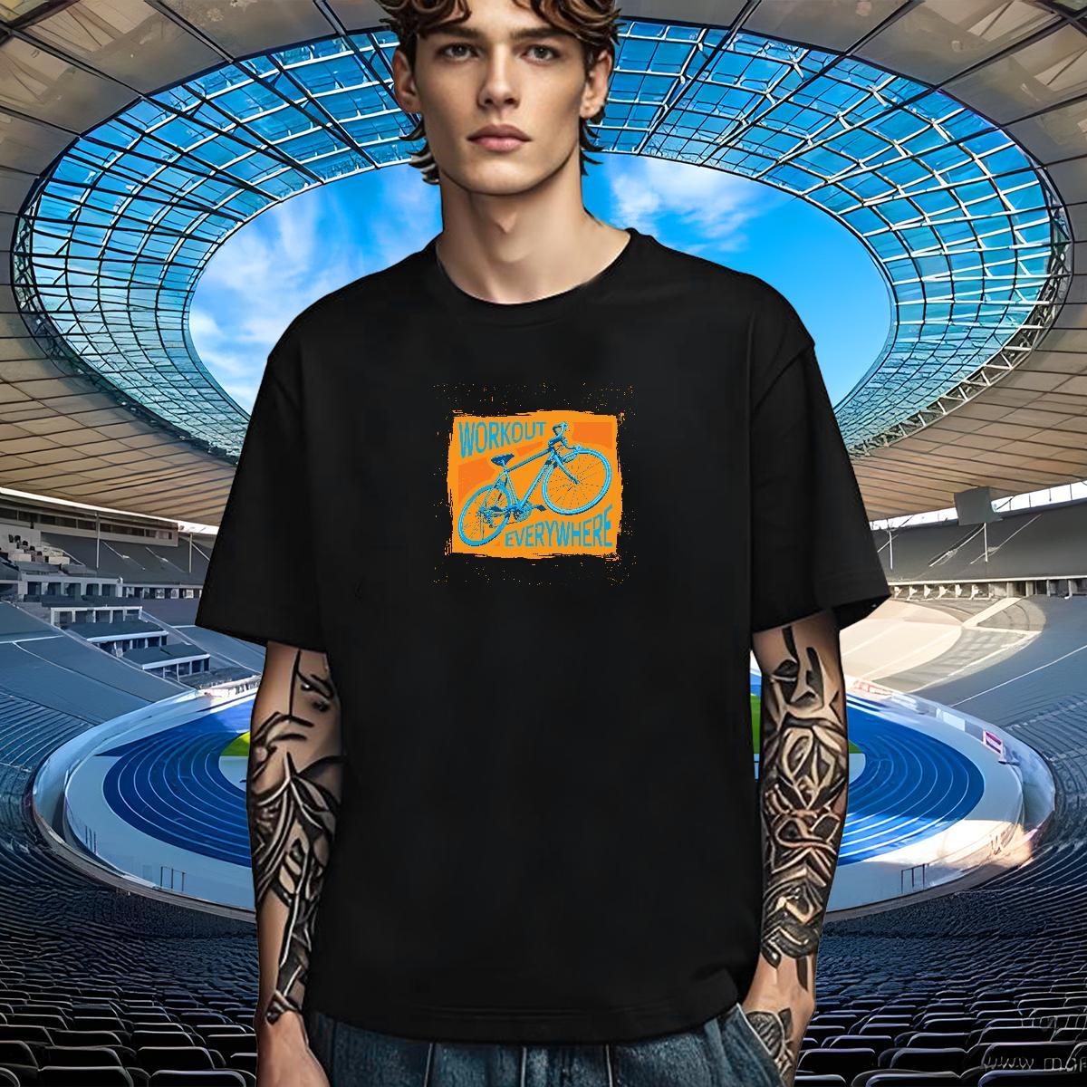Free Shipping Mens T Shirts 230g Cotton bicycle Street Wear Custom Print Oversized Breathable Short Sleeve Tshirt for Man Woman Designer Fashion Top T
