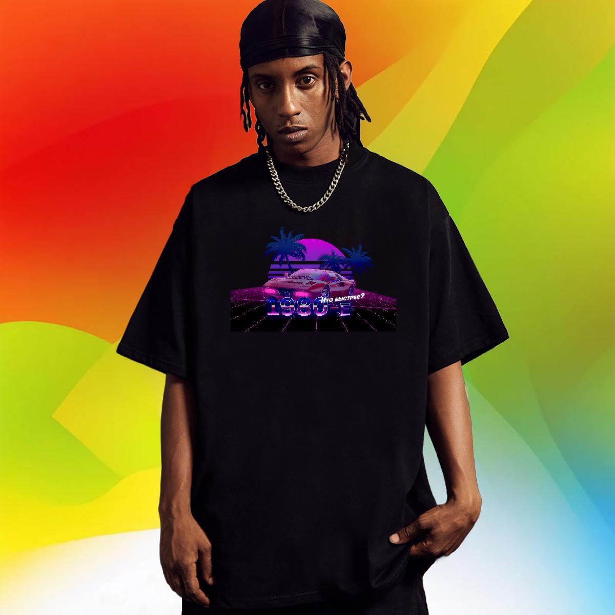 Free Shipping Mens T Shirts 230g Cotton car Beach DIY Printed Crew Neck Tshirt for Man Woman Classic Casual Tees