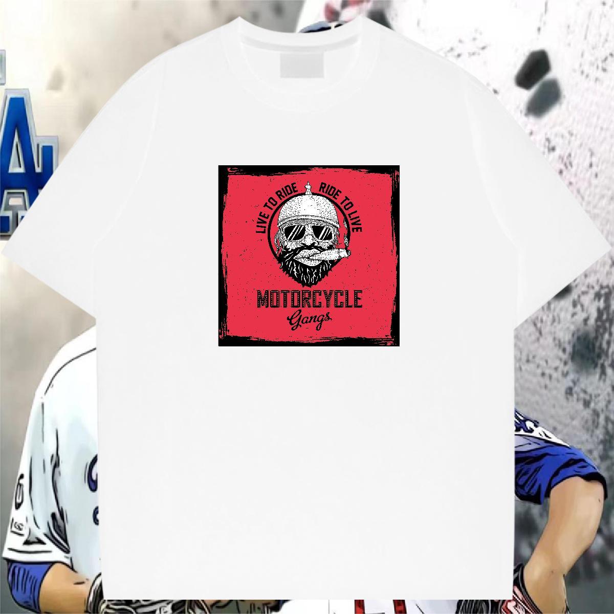 Loose Men T Shirts 230g Pure Cotton letter Sport Custom Anime Breathable Soft Men Clothes T-Shirt Brand Clothings