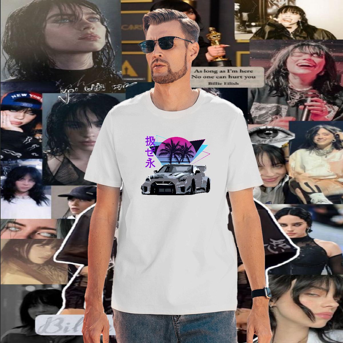 Classic T shirt 230g Cotton car Sport Anime O Neck Short Sleeves Mens Tshirts New Arrival Tops