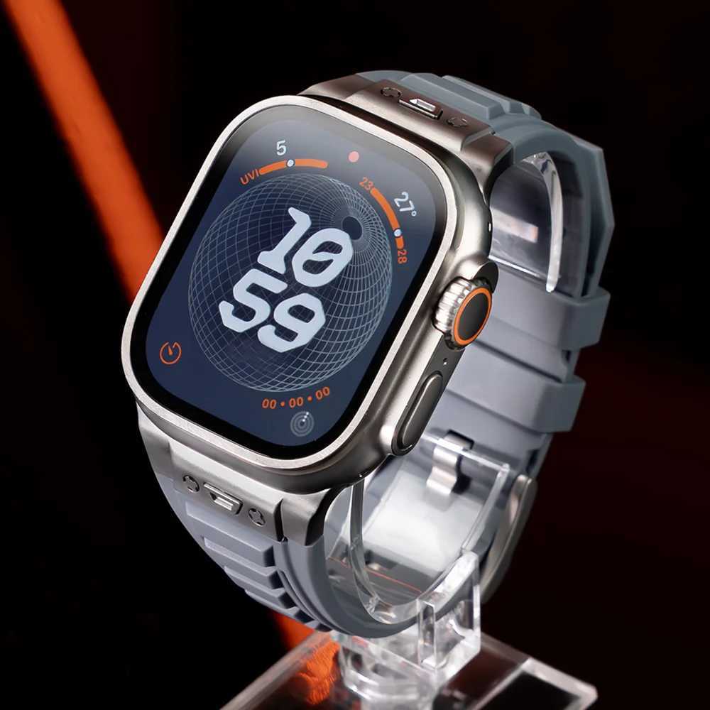 Watch Band Soft Silicone Strap For iwatch Ultra 2 49mm Series 9 8 7 45mm 44mm Sport Rubber Band For iWatch 6 5 4 se 44 42mm Bracelet M240824