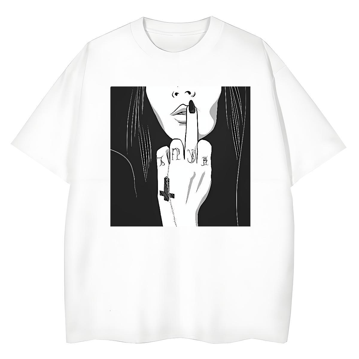 Nice Women Tshirts 230g Pure Cotton nun High Street Hip Hop T Shirt For Woman Breathable Soft Plus Size Custom Tops