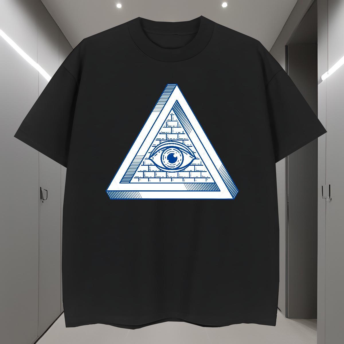 Comfortable T-Shirts 230g Cotton eye of the devil Hip Hop Oversized 4XL Breathable Soft Men Tees Stylist Tee Shirt