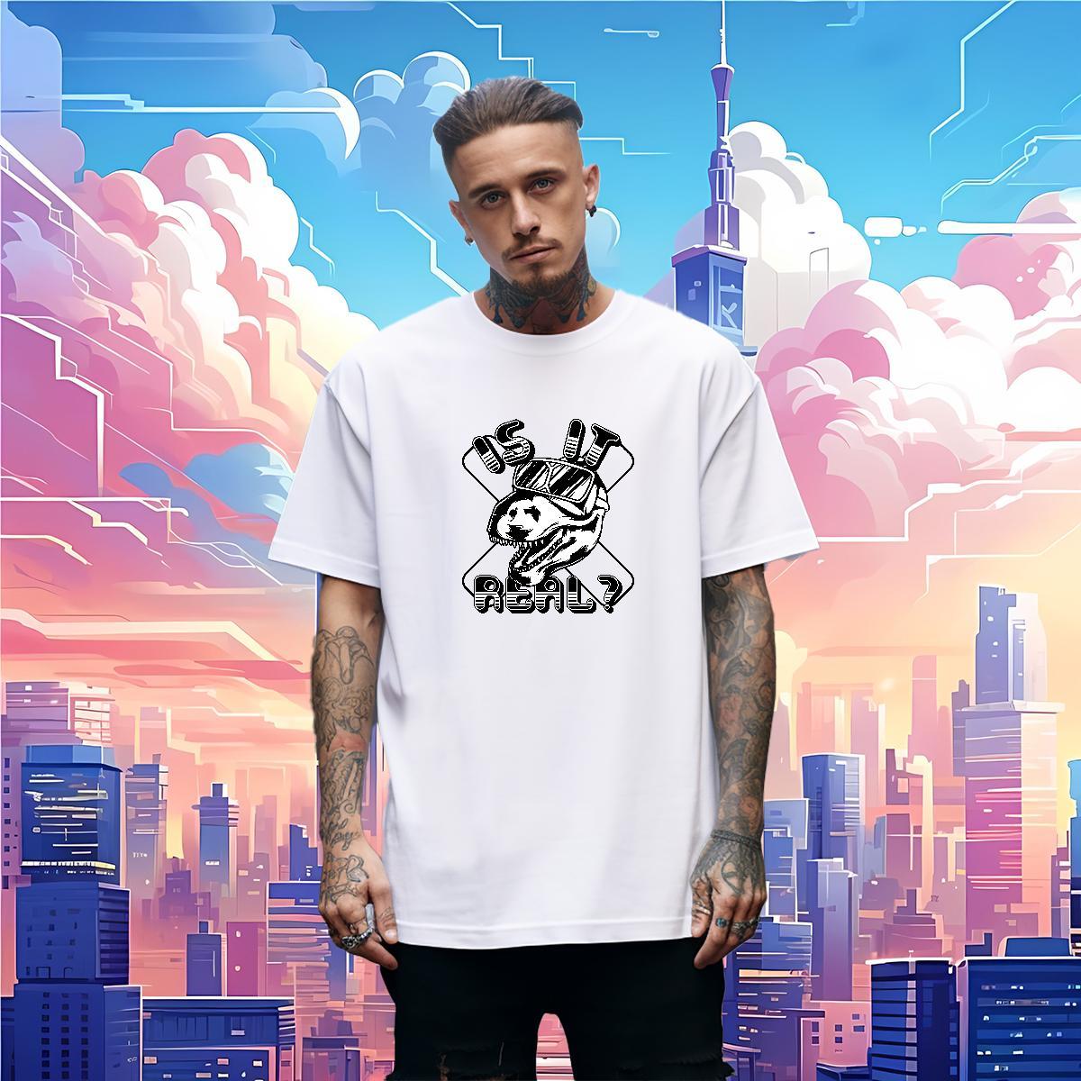 Loose T shirt 230g Pure Cotton logo Outdoor DIY Anime Round Neck Short Sleeve Tshirts Classic Tops Tees