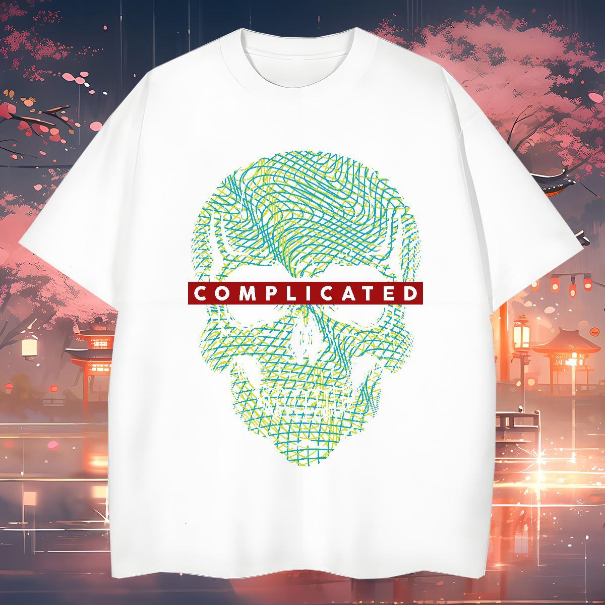 Unisex Mens T Shirts 230g 100% Cotton skull Sport Asian Size Breathable Short Sleeve Tshirt for Man Woman Brand Tshirts