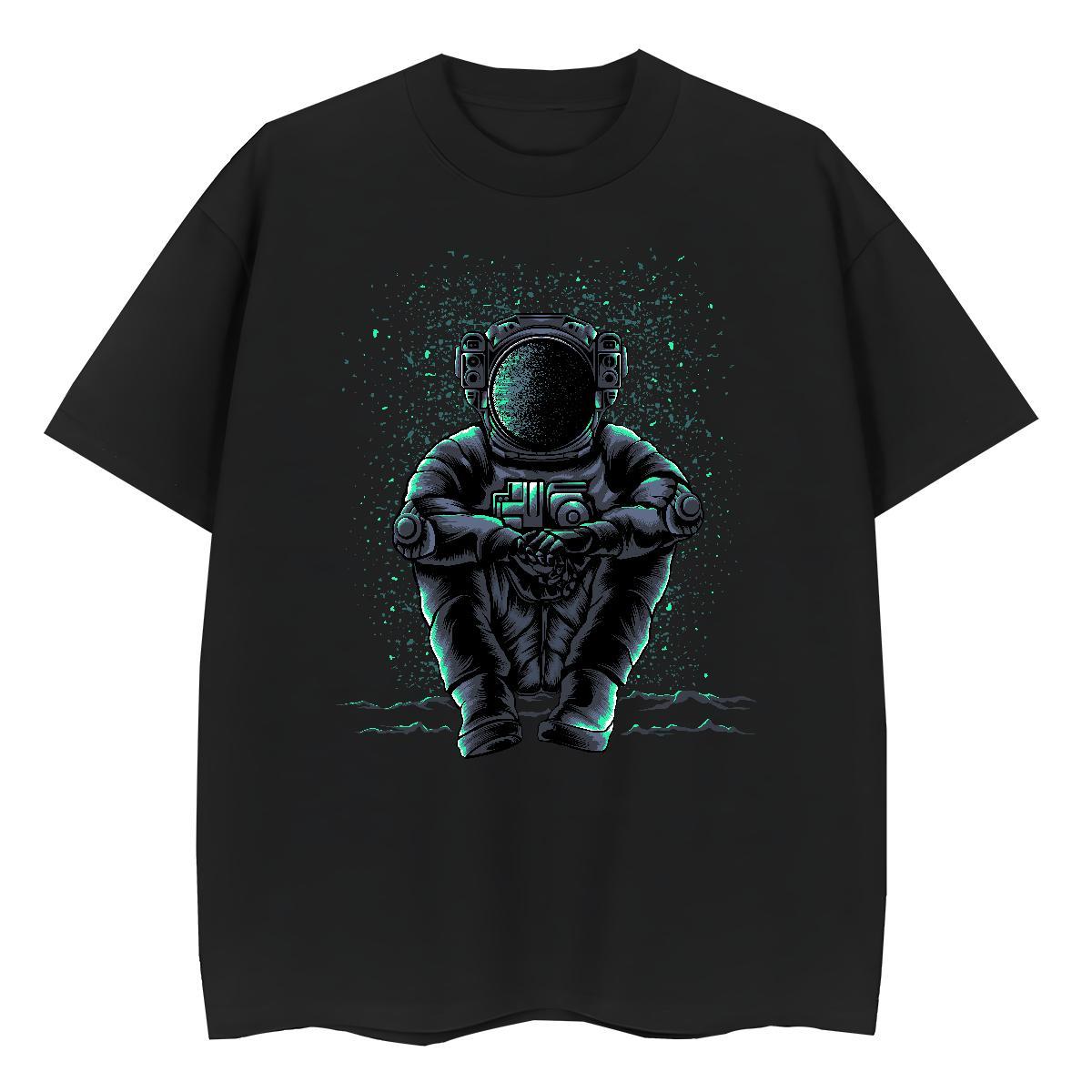 Designer Nice Women Tshirts 100% Cotton 230g spaceman Sports Street Wear T Shirt For Woman Breathable Crew Neck Graphic Tops Shirt